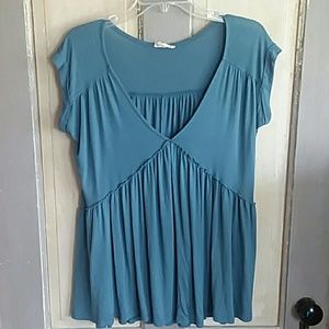 El Bloom Dusty Blue Blouse